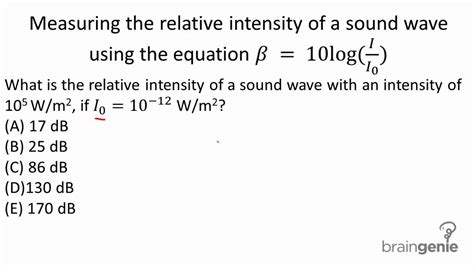 7.2.3.6 Measuring the relative intensity of a sound wave using the equation - YouTube