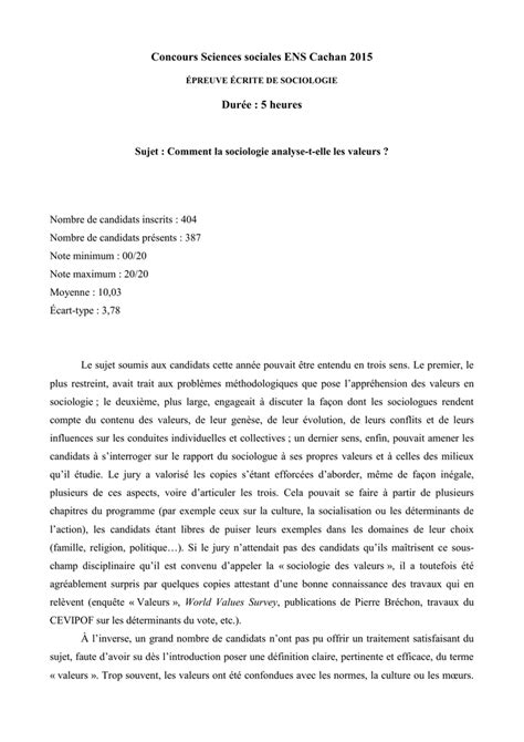 Rapport écrit Sociologie 2015