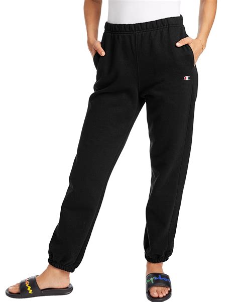 Champion Cotton Life Reverse Weave Boyfriend Sweatpants In Black Lyst