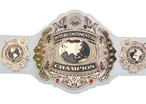 Intercontinental Wrestling Championship Custom Made White Leather Strap