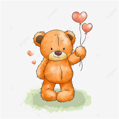 Brown Teddy Bear Hd Transparent Hand Drawn Brown Cute Cartoon Teddy