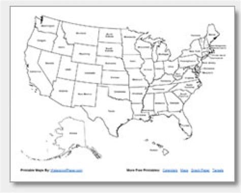 State Map Without Names Printable Map