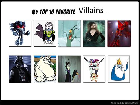 My Top Ten Favorite Villains By Mariosonicfan16 On Deviantart