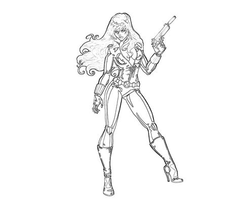 Enter youe email address to recevie coloring pages in your email daily! X-Men Black Widow Character | Yumiko Fujiwara