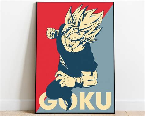 Goku Super Saiyan Wall Art Decor Dragon Ball Z Poster Son Goku Classic