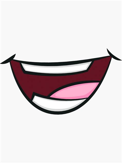 Funny Mouth Cartoon Illustration Sticker For Sale By Amineharoni
