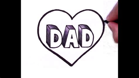 Dad Heart Draw So Cute Fathers Day Bmp Potatos