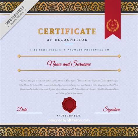 Pin En Certificados Y Diplomas Vector
