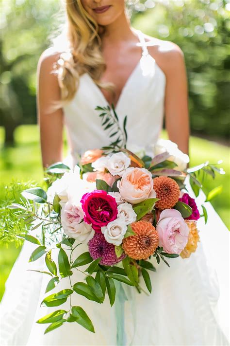 Southern Labor Day Weekend Wedding With Vibrant Color Palette Inside