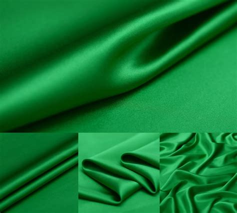 Solid Dark Green 100 Stretch Silk Satin Lining Fabric By The Etsy