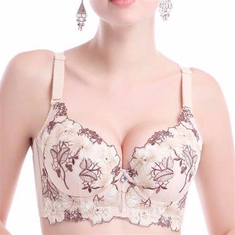 Sexy Embroidered Push Up Underwire Deep V Temptation Bras Is Cheap Best Newchic