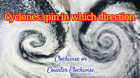 Cyclones spin in which direction | Clockwise/ Counter clockwise