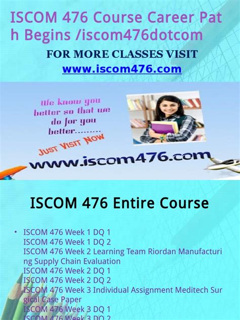 Supply chain analyst interview preparation guide. ISCOM 476 Course Career Path Begins Iscom476dotcom ...