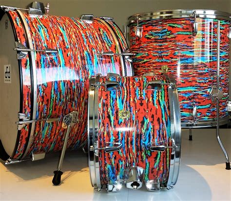 Psychedelic Red Drum Wrap Walopus Drum Wrap