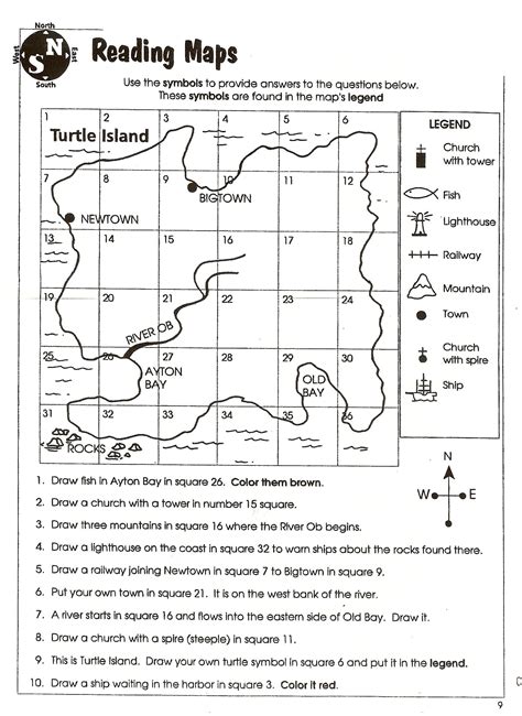 Geography Map Skills Worksheets Pdf