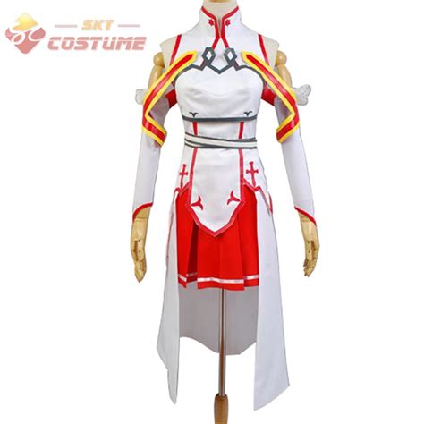 Sword Art Online Asuna Yuuki White Uniform Dress For Adult Women