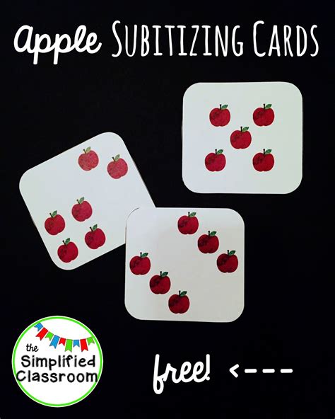 The Simplified Classroom Apple Subitizing Cards