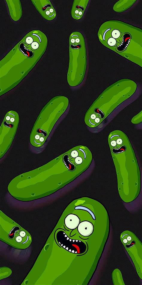 Pickle Rick Black Wallpapers Free Phone Wallpapers Black Background