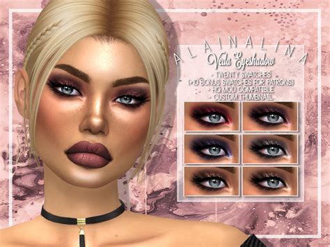 Alainalina Veda Eyeshadow Sims 4 Custom Content Makeup Hq Texture