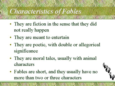 Characteristics Of Fables