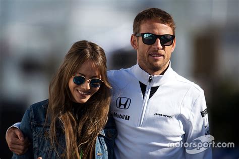 Jenson Button Mclaren With His Wife Jessica Button At Canadian Gp