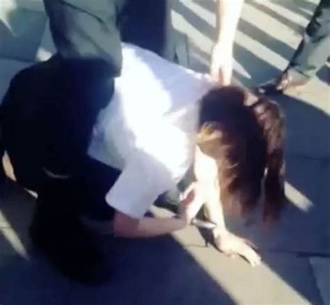 Shock Video Of Schoolgirl Being Dragged Along Ground By Policeman Sparks Backlash Uk News