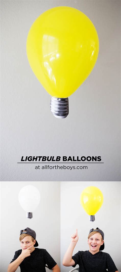 Diy Lightbulb Balloons — All For The Boys
