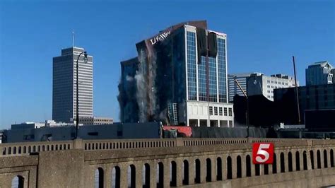 Reports say a parked recreational vehicle exploded and caused damage to surrounding buildings. Controlled explosion brings down Nashville skyscraper in ...