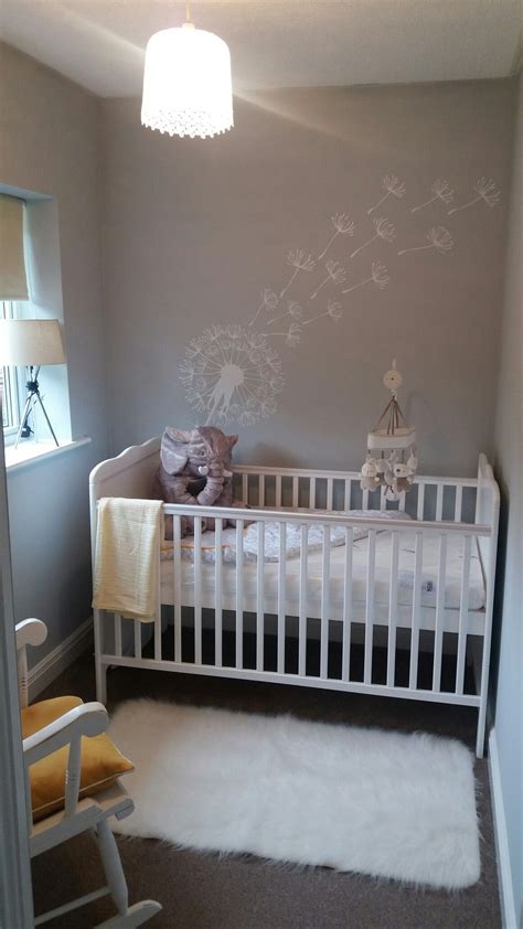 nursery grey yellow dandelion baby room | Yellow nursery decor, Yellow nursery walls, Yellow boy ...