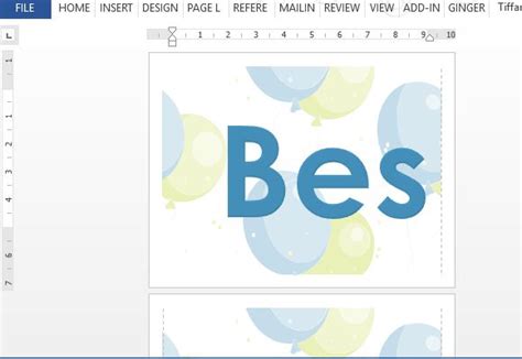 How To Create Best Wishes Banner Using Ms Word Pertaining To Microsoft