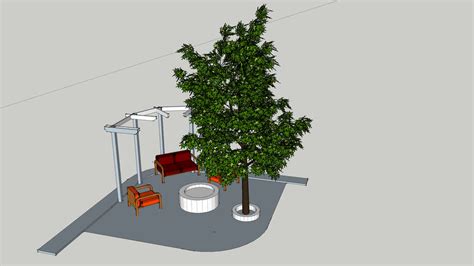 The fire pit in the case of this house situated in a rural area in canada was built into the ground. Back Yard Corner Fire Pit | 3D Warehouse