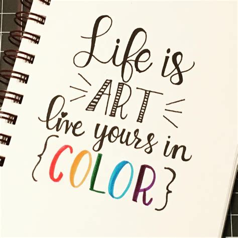 This is life in colour! || Calligraphy, typography ... Click here to get started with your own unique personalized custom calligraphy gift.