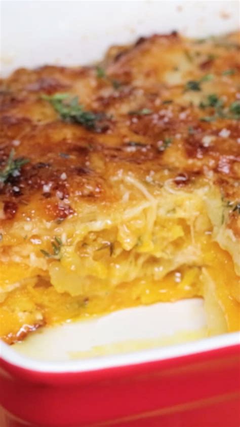 Crispy bread crumbs add a bit of crunch to tender slices of butternut squash seasoned with garlic and parmesan. Butternut Squash Gratin With Gruyere and Parmesan | Recipe ...