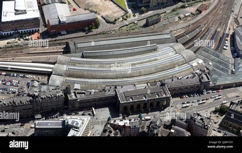 Aerial View Of Newcastle Train Station Stock Photo Alamy
