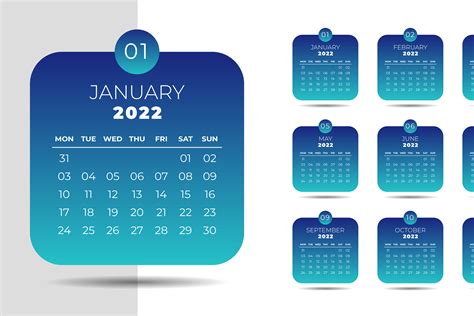 Creative Modern Calendar Template Graphic By Design All · Creative Fabrica