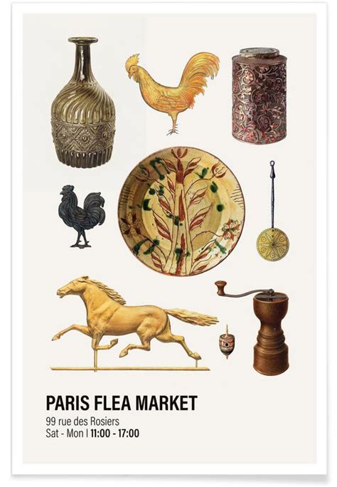 Paris Flea Market Affiche JUNIQE