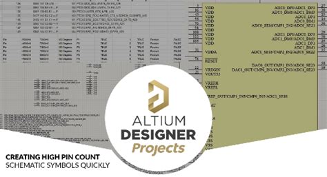 Creating High Pin Count Schematic Symbols Quickly Altium Designer
