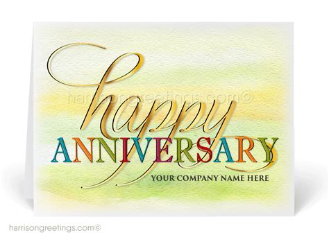 Anniversary Cards For Business Professionals Swirly World Design