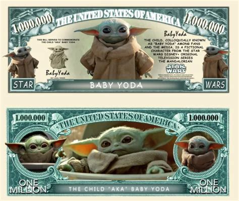 Baby Yoda Ticket Million Dollar Us Star Wars Mandalorian Grogu The
