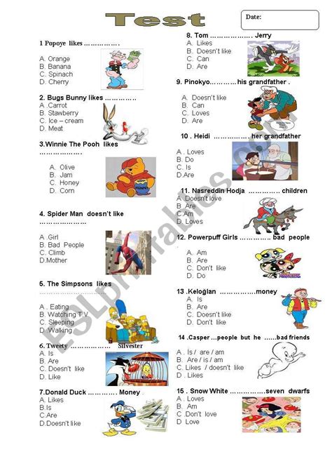 test hobbies - ESL worksheet by meleks