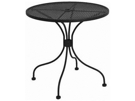 Meadowcraft Mesh Wrought Iron 30 Wide Round Bistro Table With