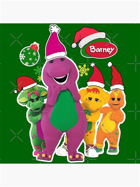 Póster Barney El Dinosaurio Y Sus Amigos Navidad De Razvanje20