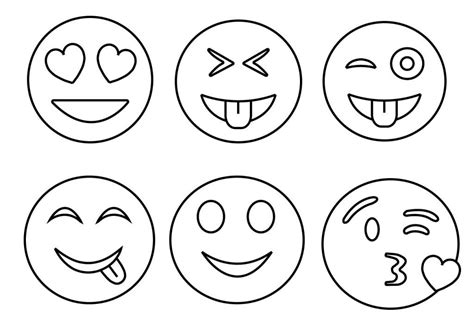 Ausmalbilder Emoji | 50 Smiley Malvorlagen zum kostenlosen Drucken