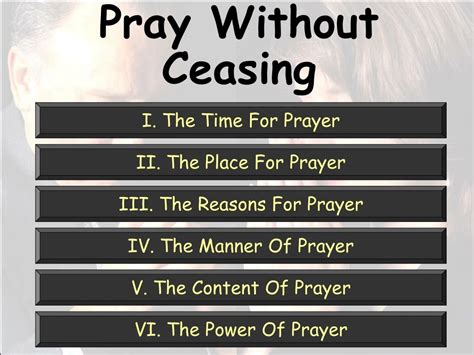 Ppt Pray Without Ceasing Powerpoint Presentation Free Download Id