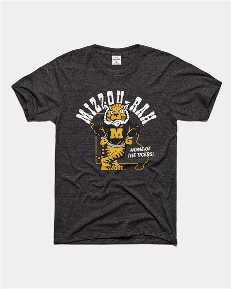 Mizzou Rah Missouri Tigers Black Vintage T Shirt Charlie Hustle