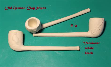 Set Of Six Clay Pipe 31 Old German Clay Pipes