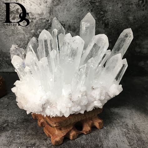 Natural Clear Quartz Cluster Nunatak Decoration White Crystal Cluster