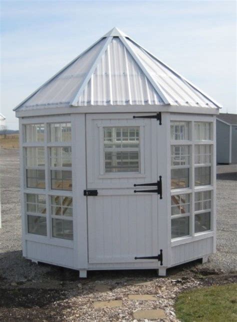 This amish made 8 x 8 ft. Little Cottage Company 8X8 Octagon Greenhouse [8x8-LCOG ...