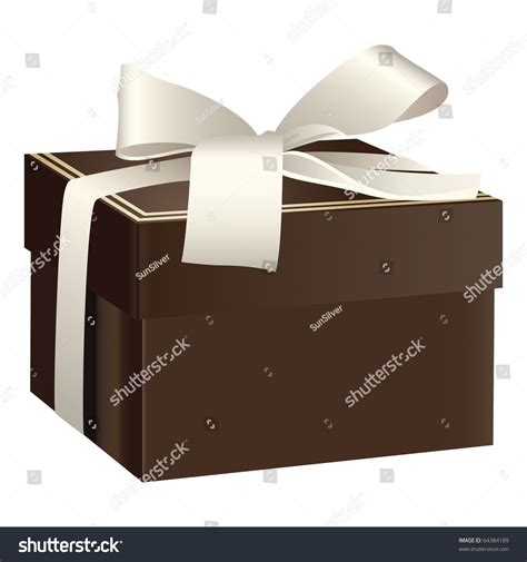 Shutterstock coupon codes, shutterstock.com coupons july 2021. Brown Gift Box With White Ribbon Bow Stock Vector ...