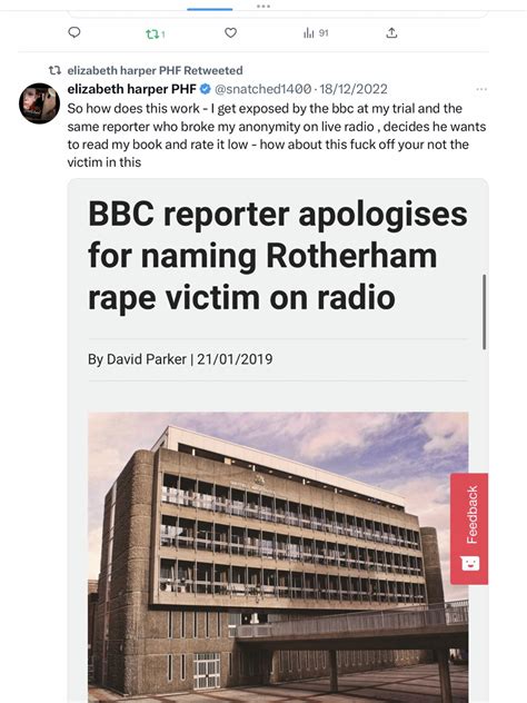 Kwilliam On Twitter Bbc Were Quick To Name Rotherham Survivor Snatched1400 Despite Her Having